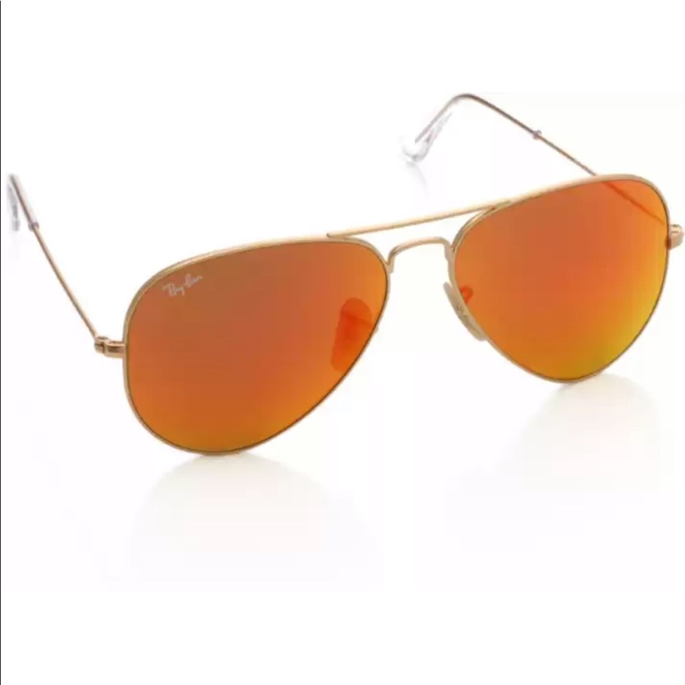 Orange aviator ray-bans